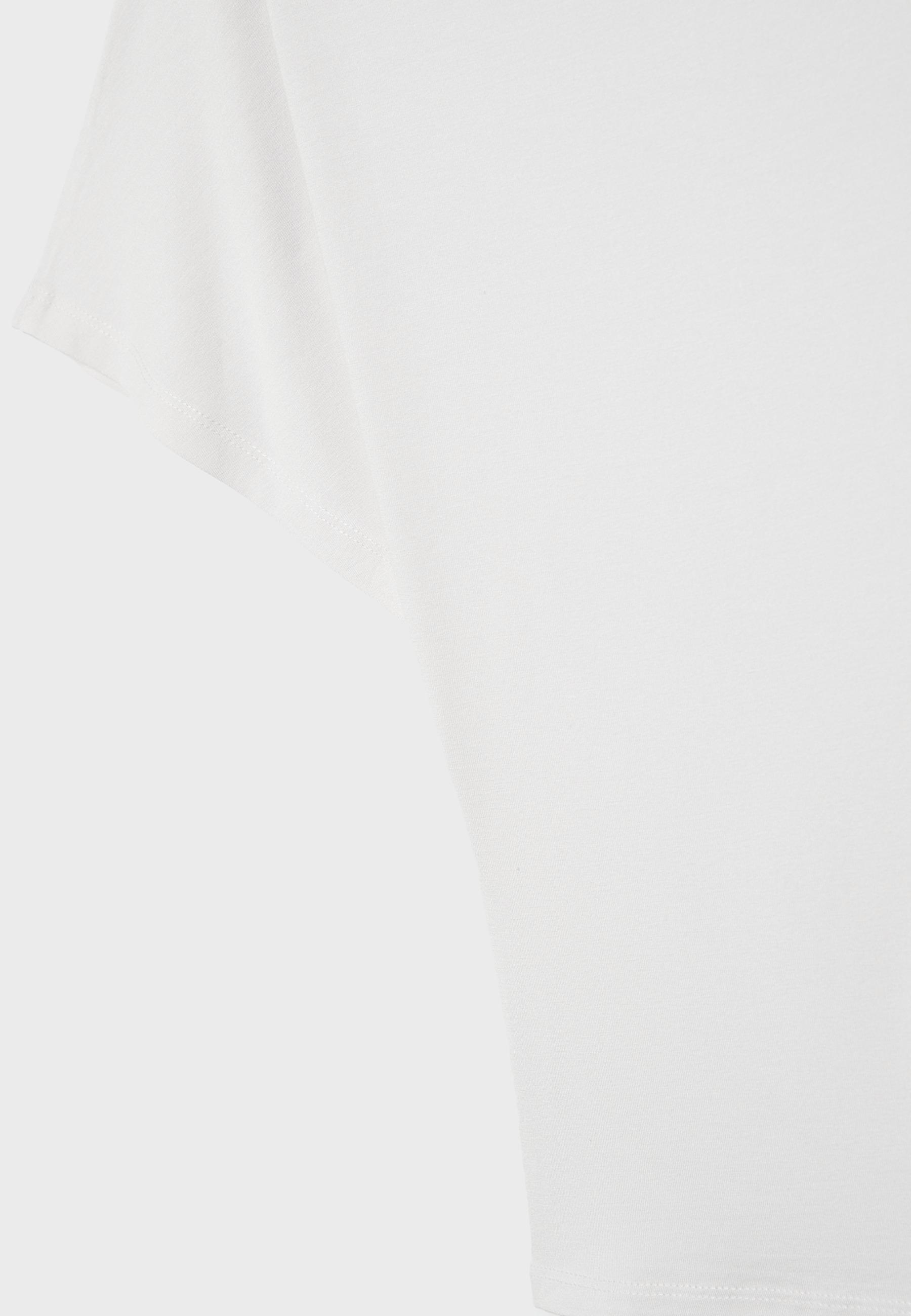 Short sleeve boat neck T-shirt — White