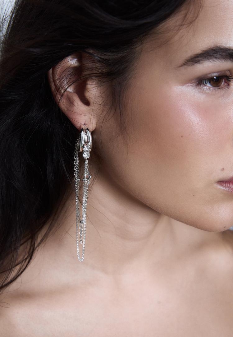 pendientes largos aros cadenas
