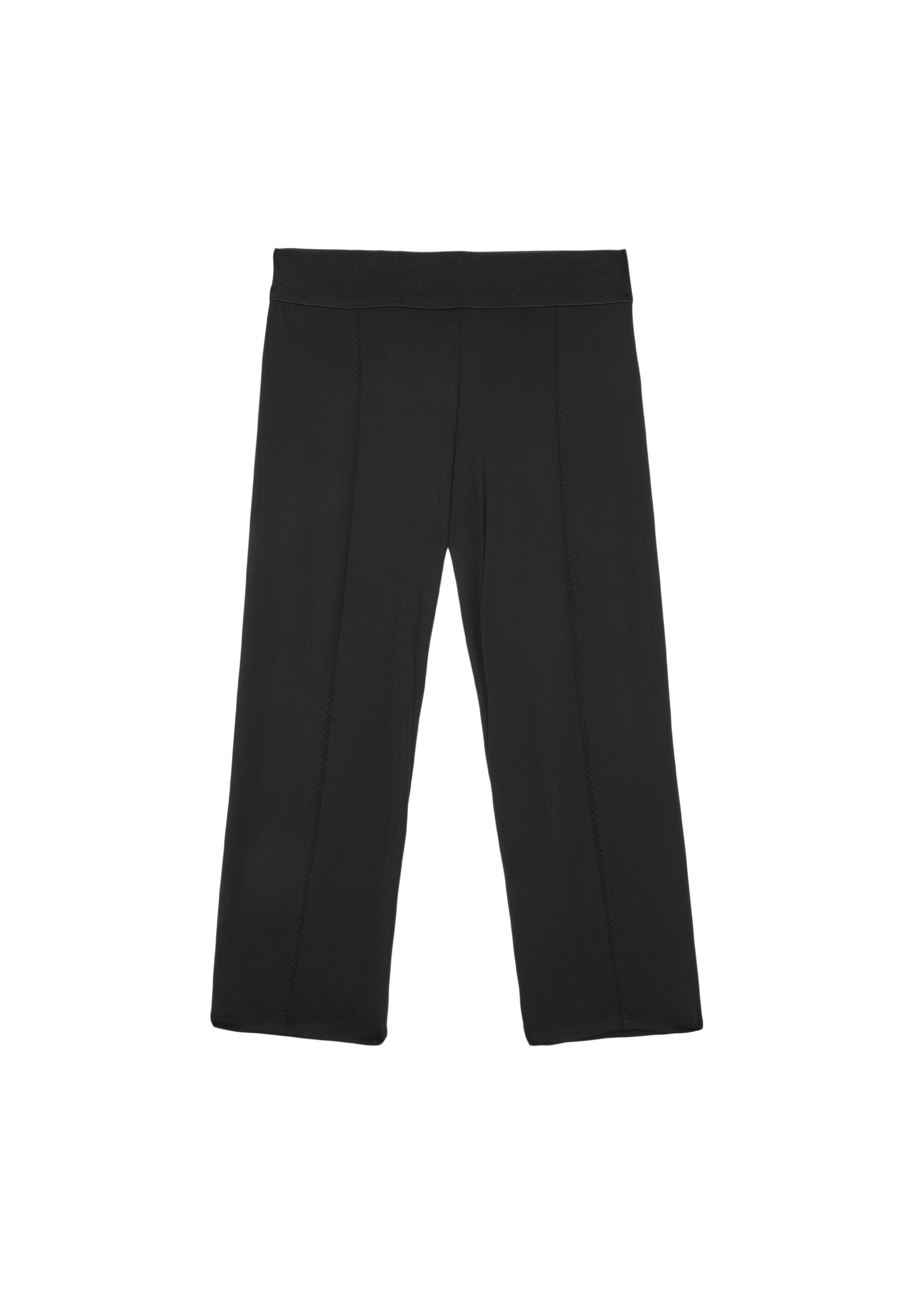 Elastic detail capris — Black
