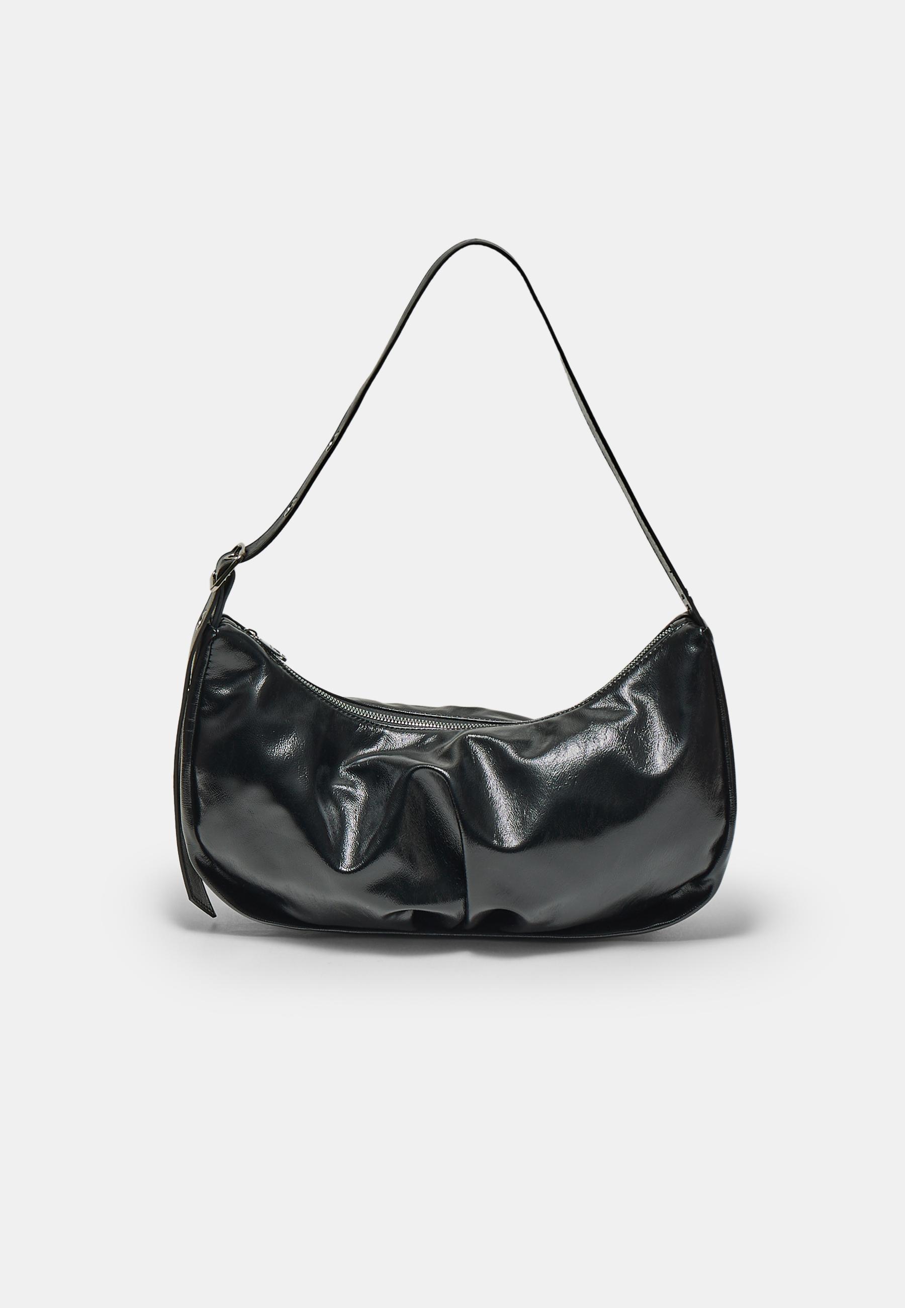 Shimmery pleated shoulder bag - Women's fashion | Stradivarius