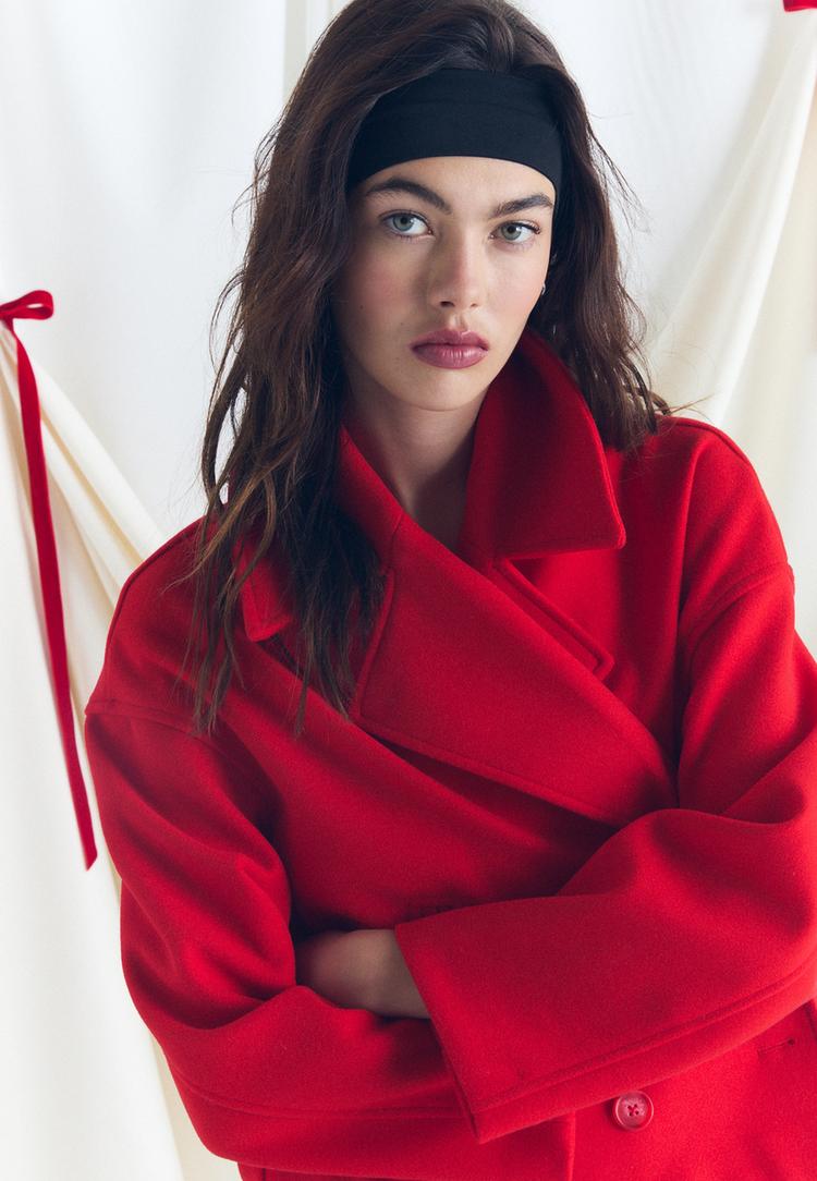 Enlarge image Short double-breasted coat