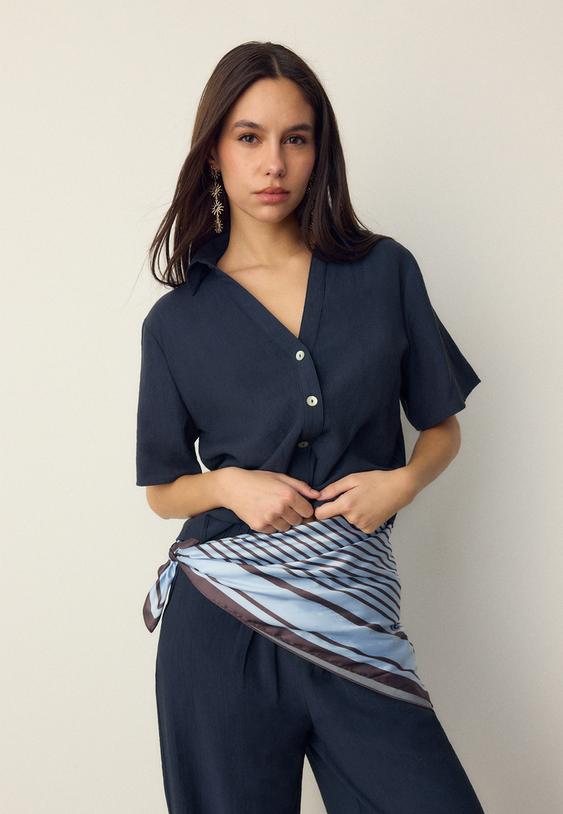 camisa fluida botones