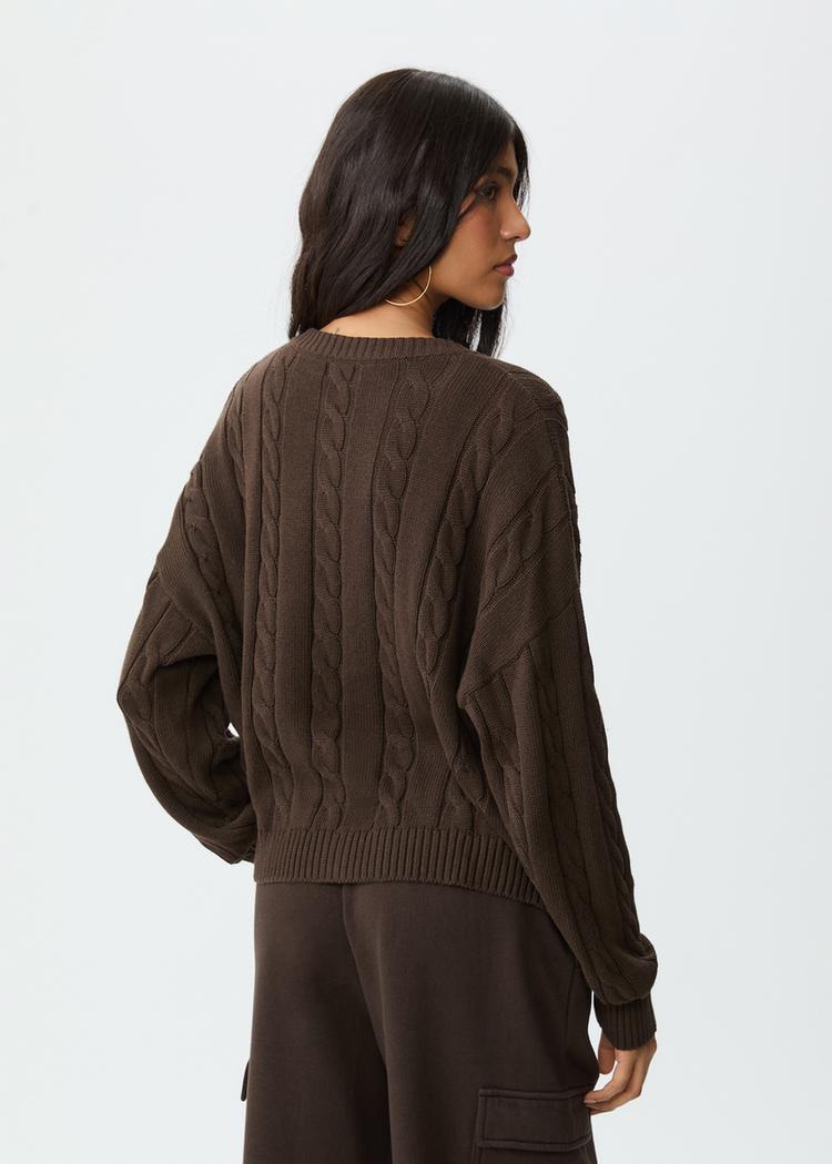 buttoned cable knit cardigan