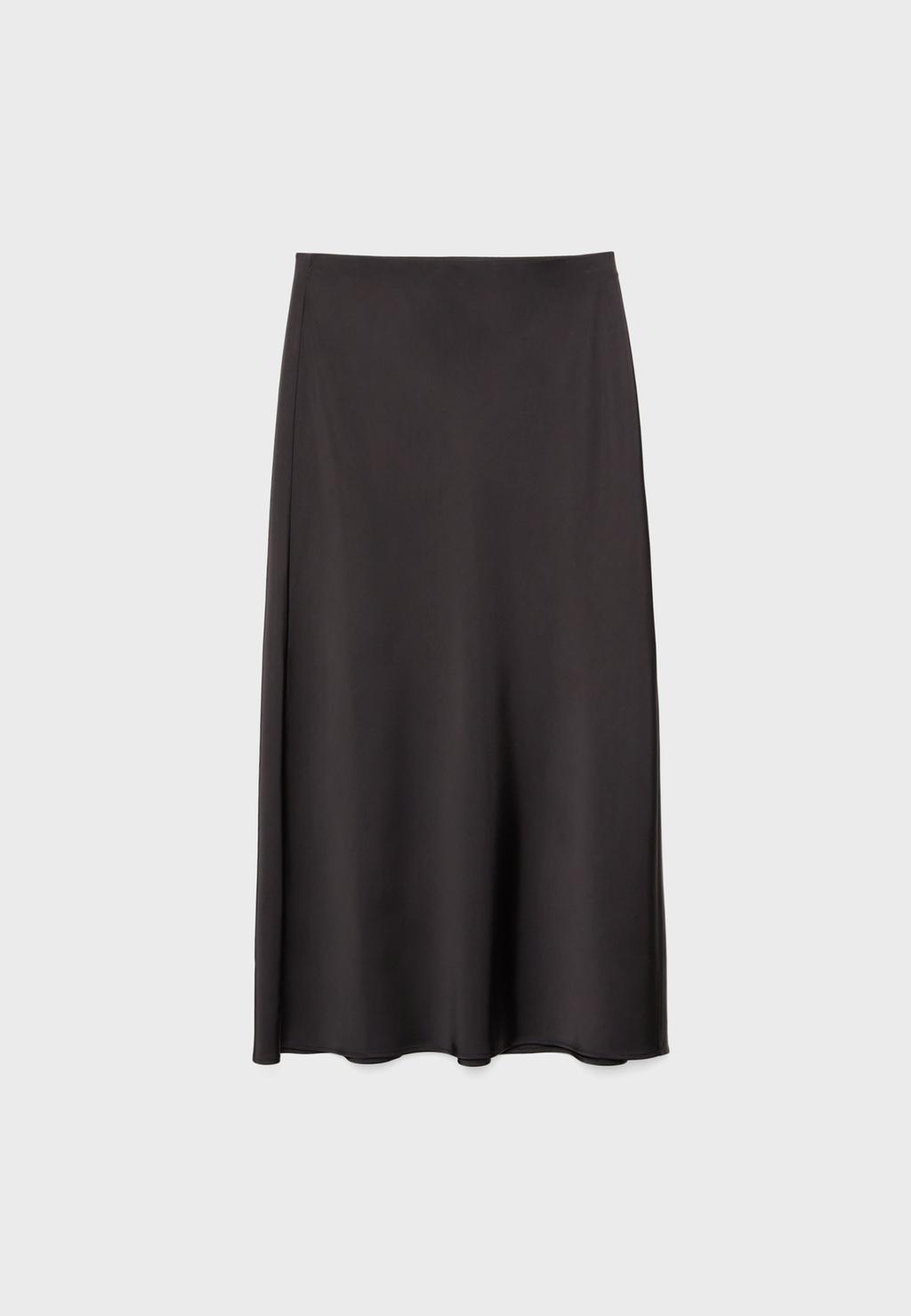 Falda midi satinada