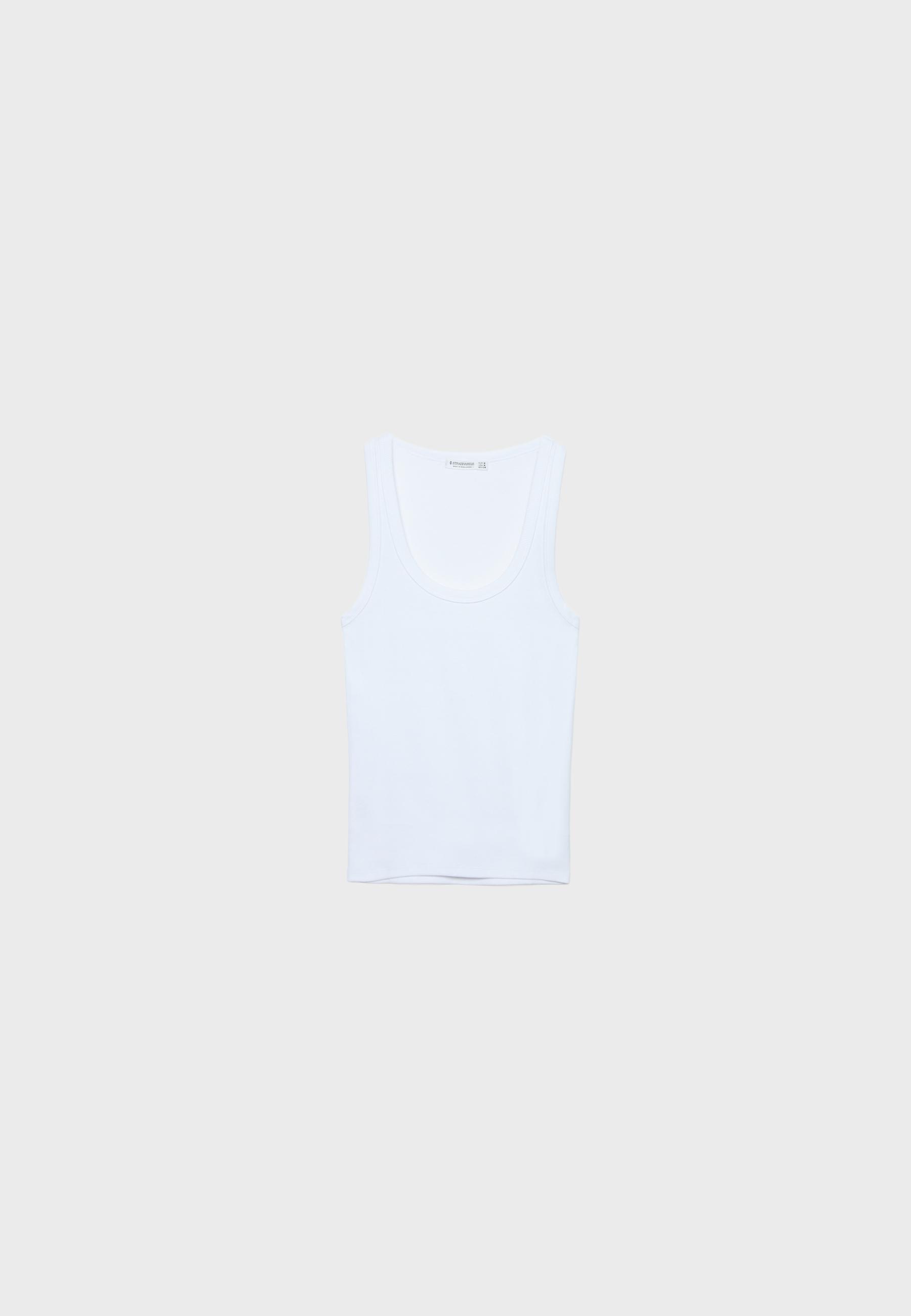 Basic strappy top — White