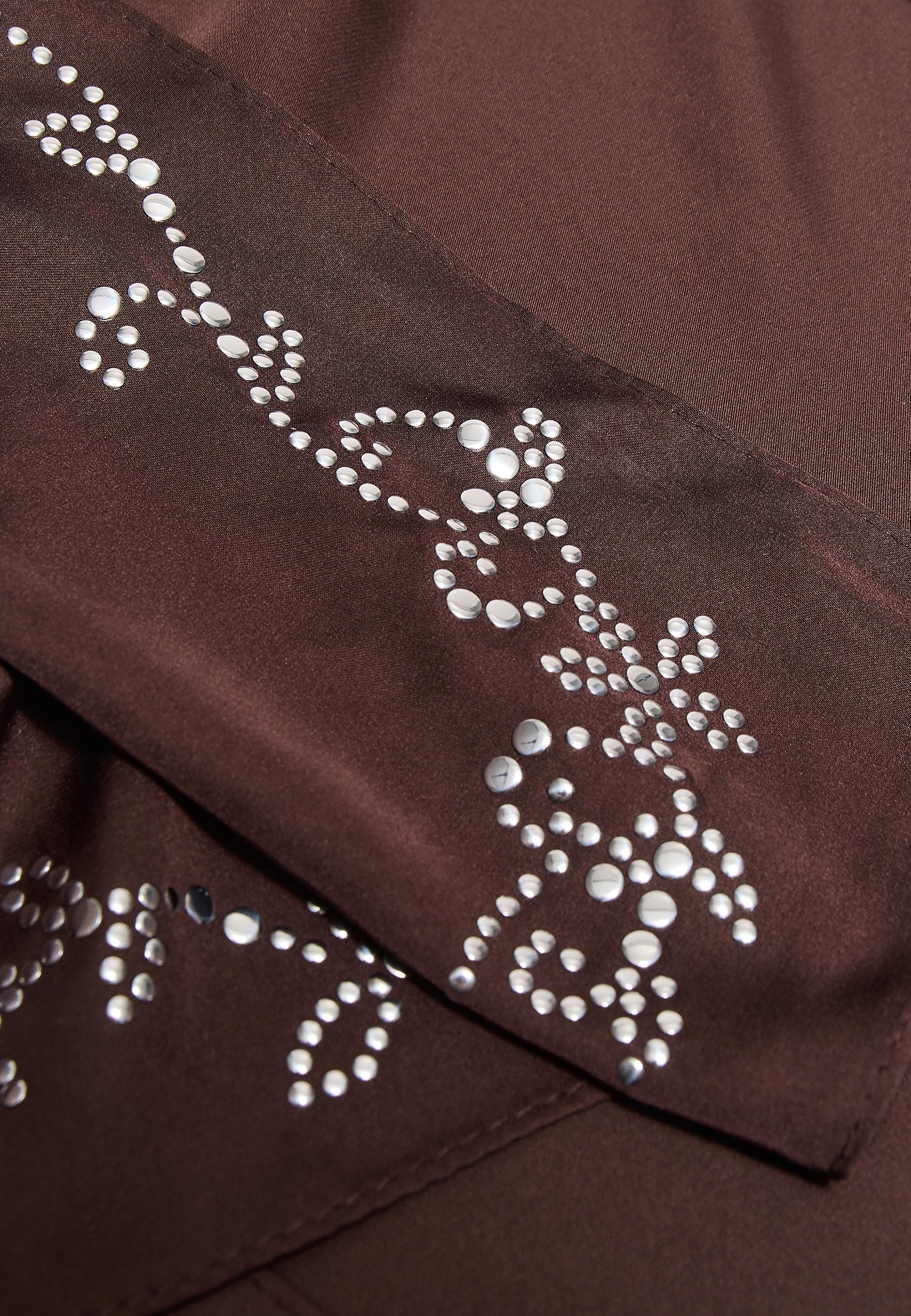 Scarf with bit detail — Brown