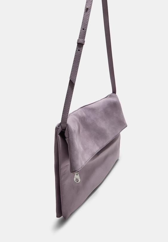 faux suede maxi clutch