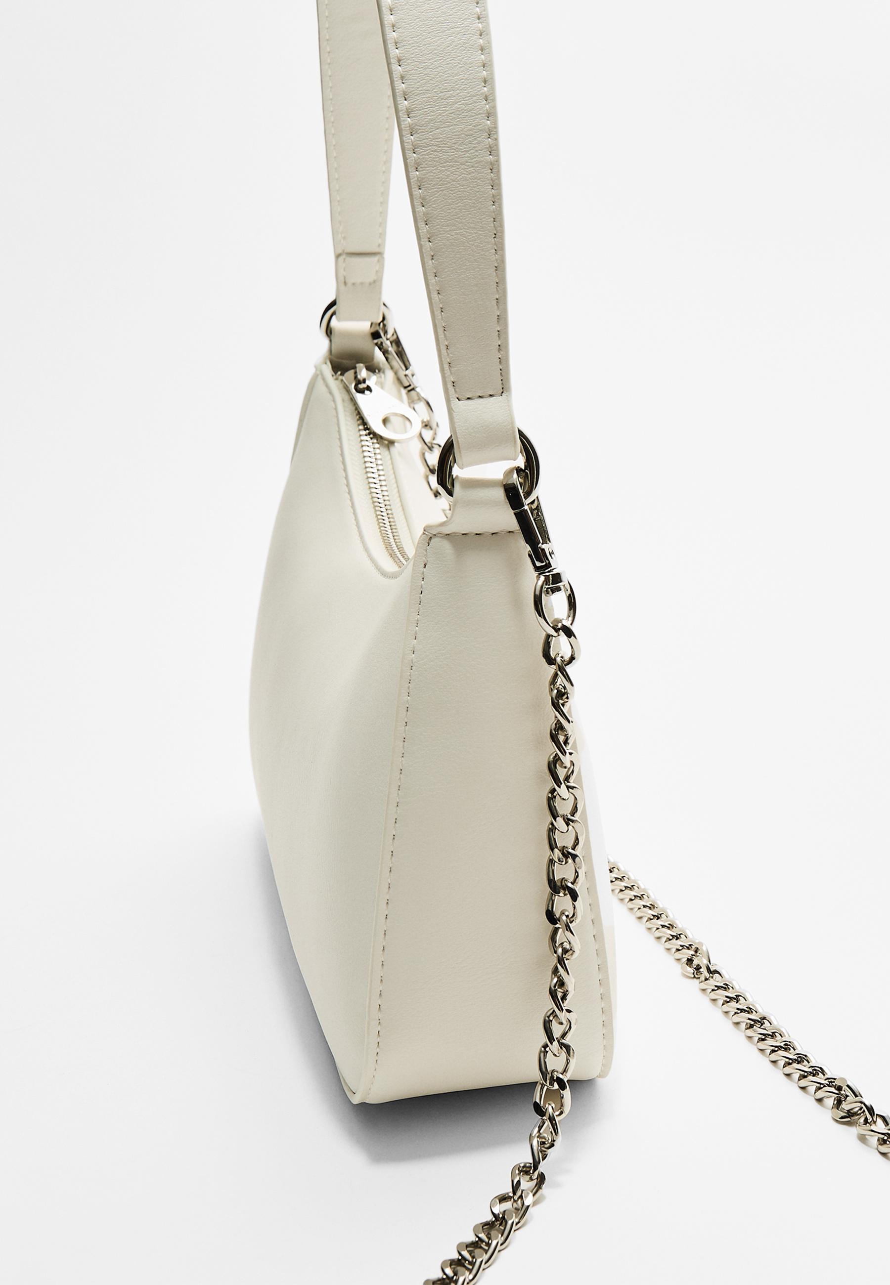 Long chain shoulder bag — White