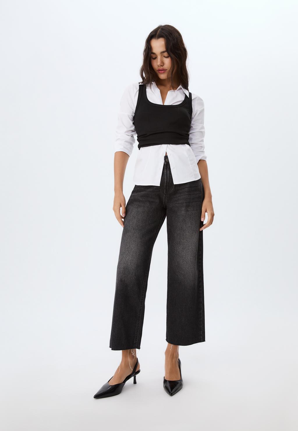 D96 Jeans straight cropped