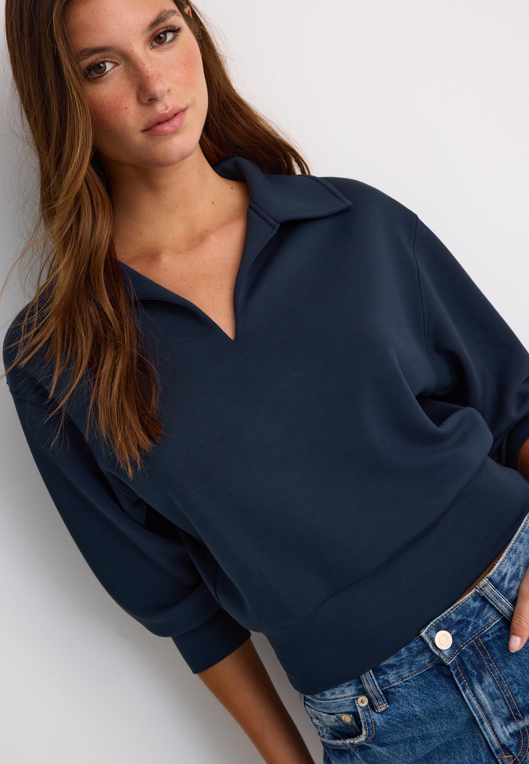 Soft-touch sweatshirt — Navy blue