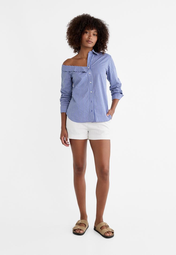 camisa popelin asimetrica