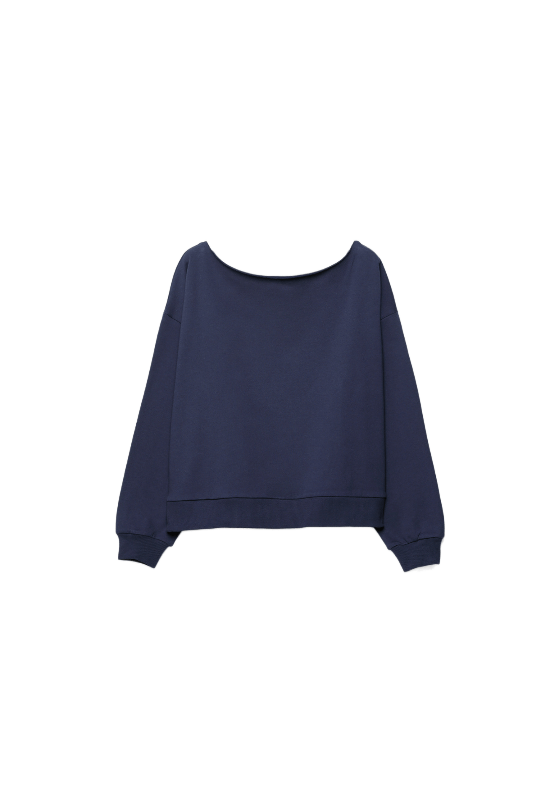 Basic off-the-shoulder sweatshirt — Dark blue