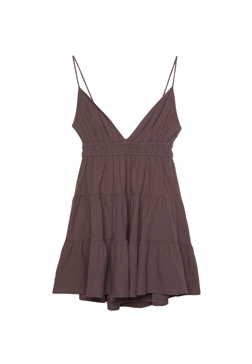 Vestido fluido corto lazada espalda