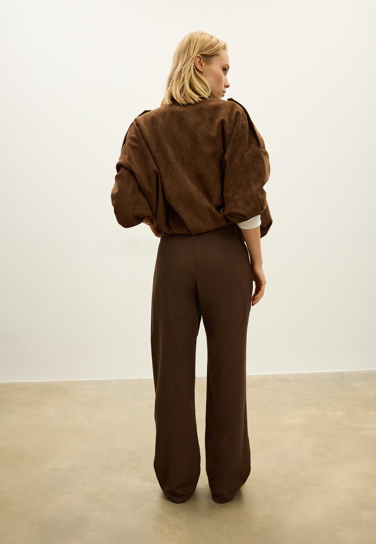 ketenli dokumlu duz kesim pantolon l04020100