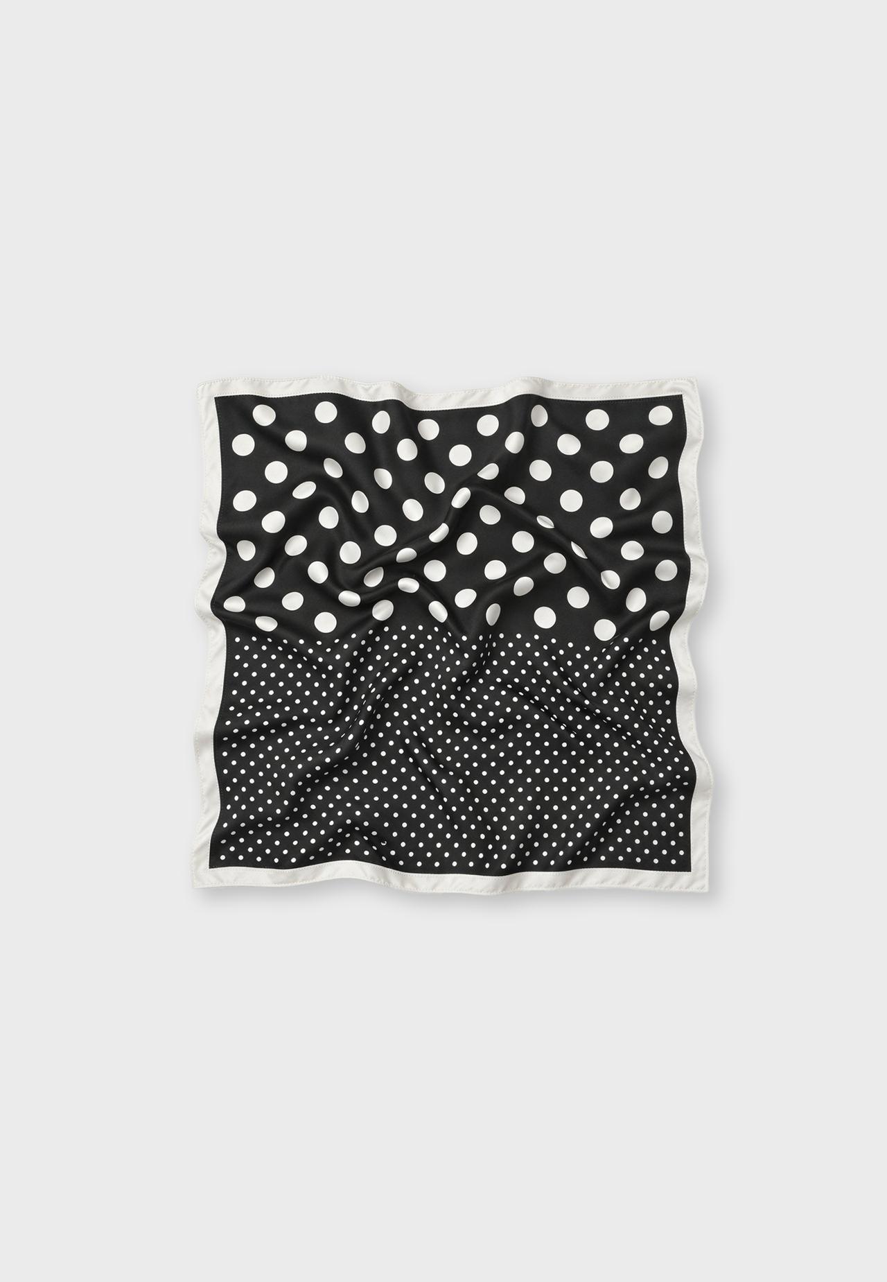Polka dot scarf — Black