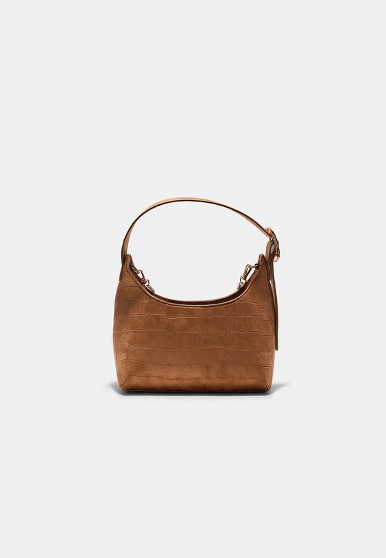 bolso hombro efecto ante detalle hebilla