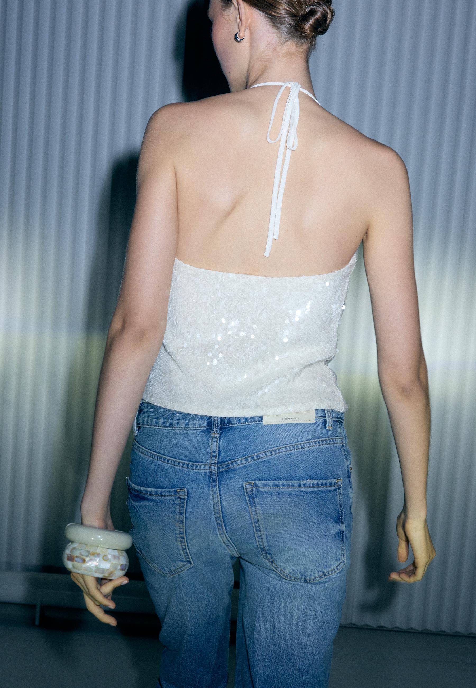 Pullu halter top - Görsel 9