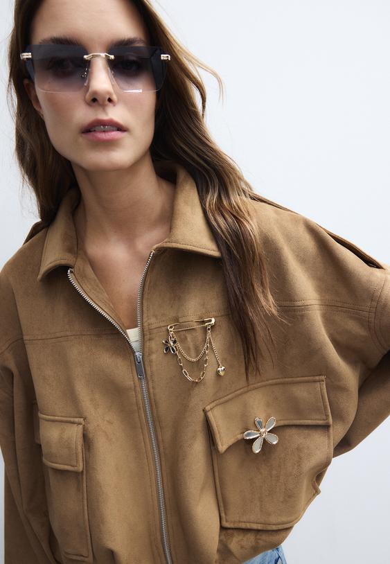 set 2 spille fiore effetto cristallo