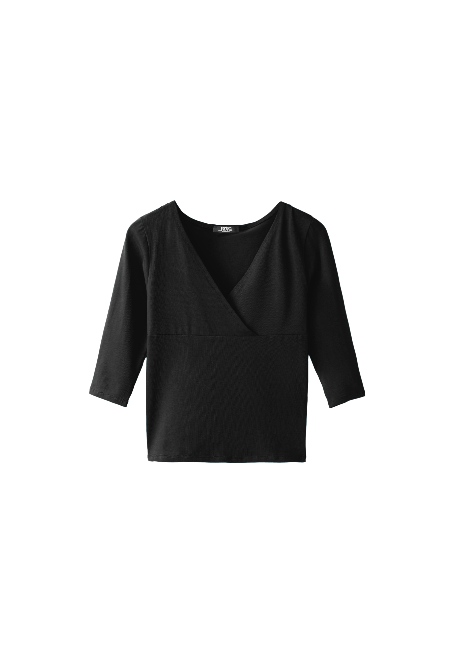 Underbust cut-out top — Black