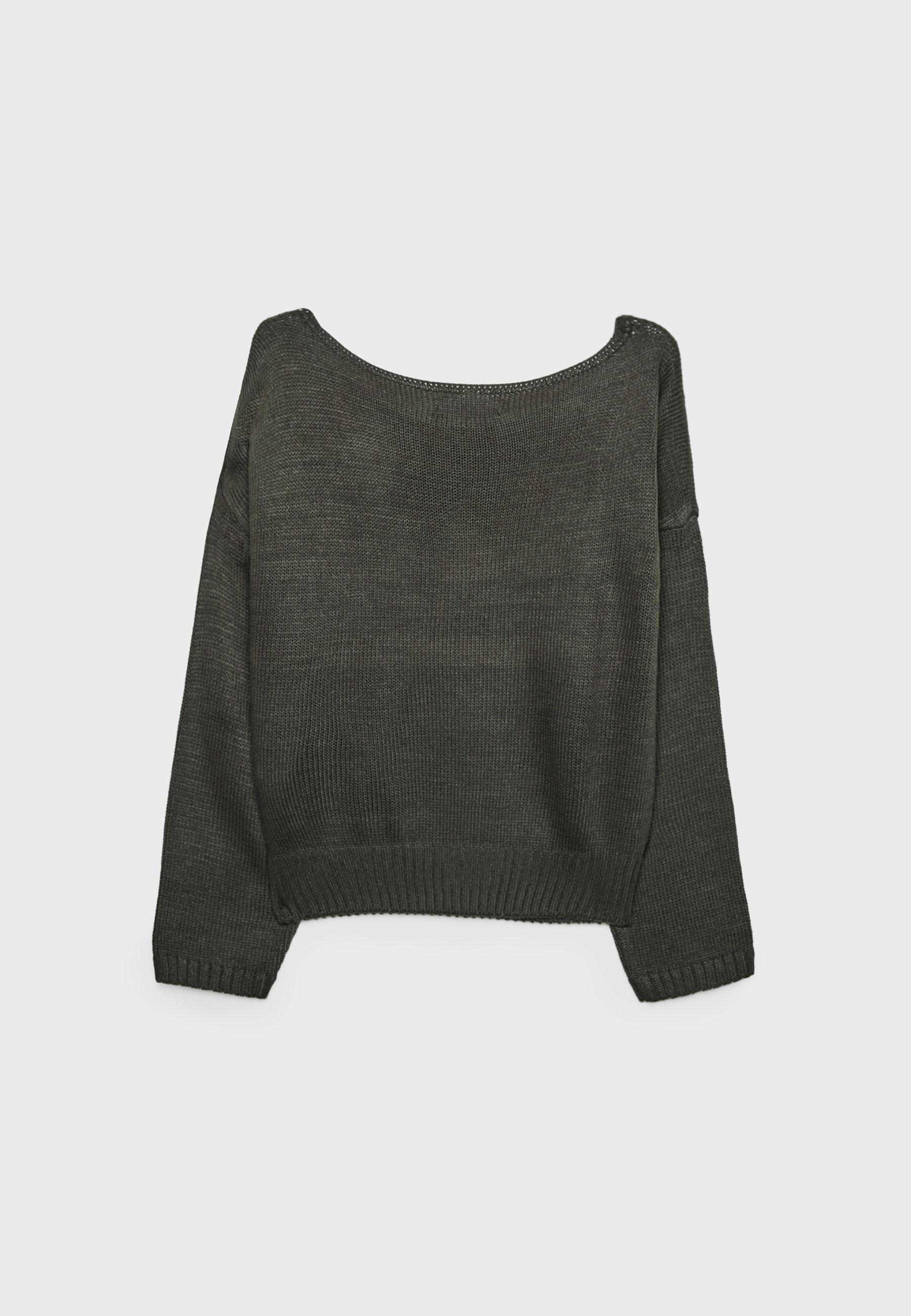 Asymmetric knit sweater with star - Women's fashion