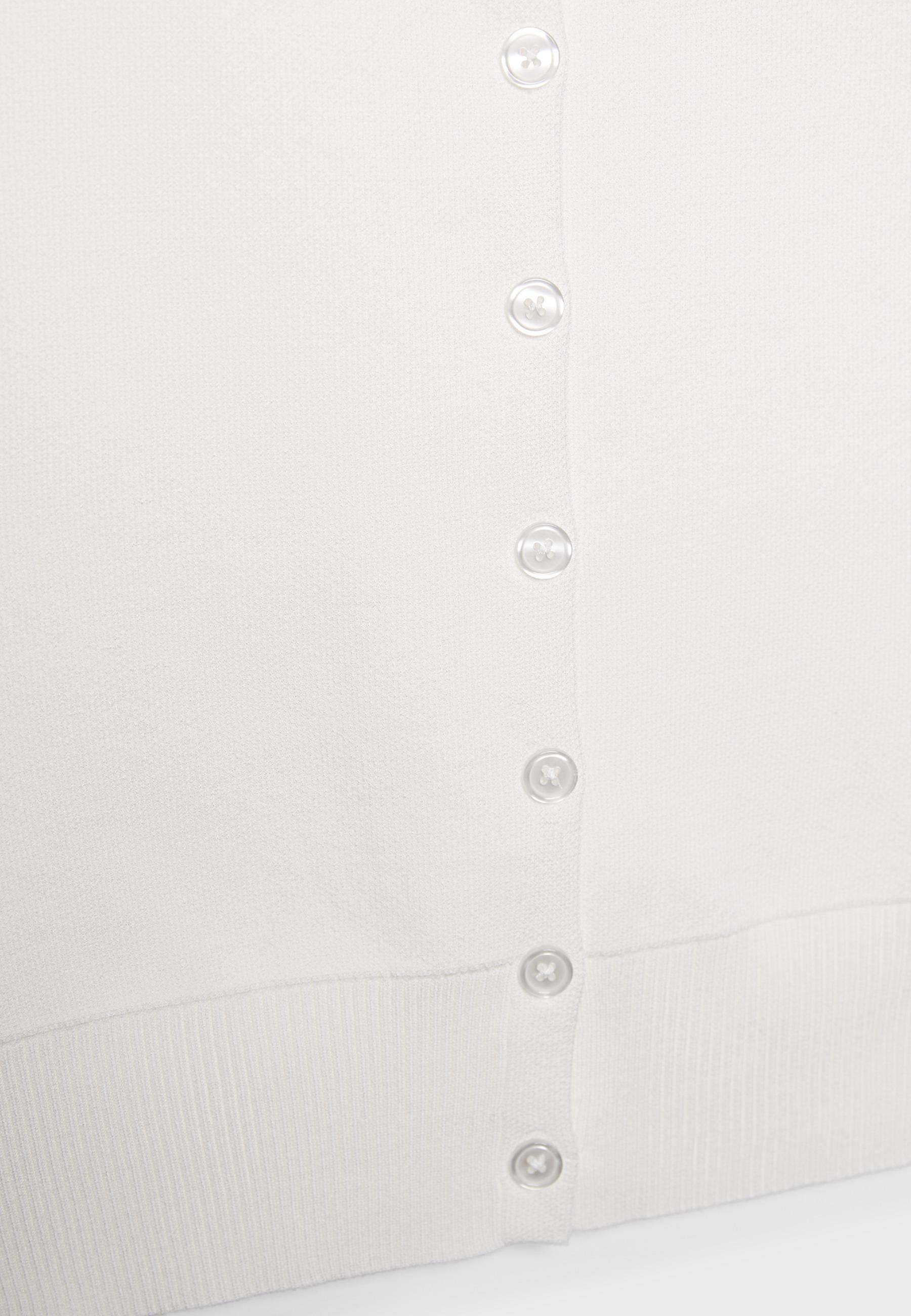 Knit vest with padded shoulders — Ecru