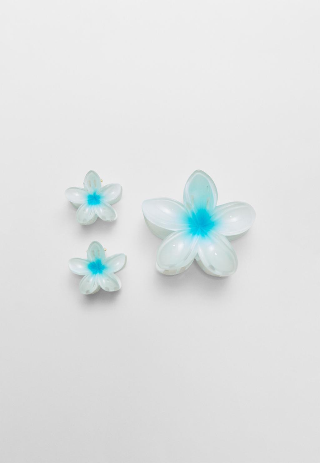 Pack of 3 floral hair clips