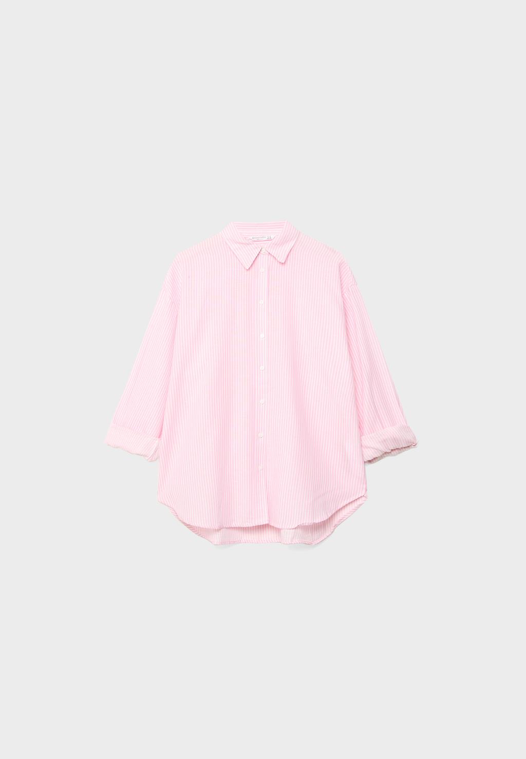 Camicia fluida con lino