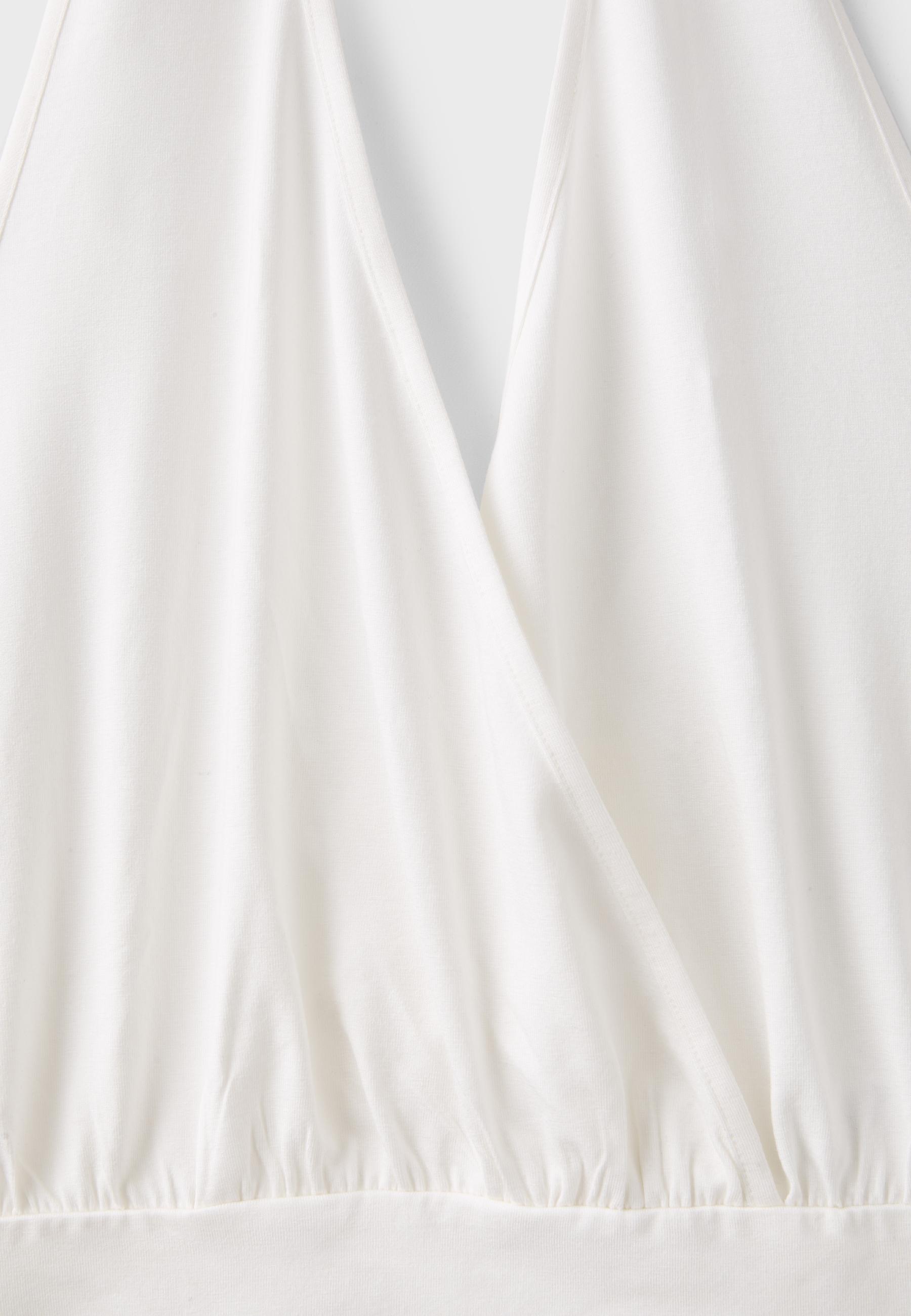 Halter neck wrap top — Ecru