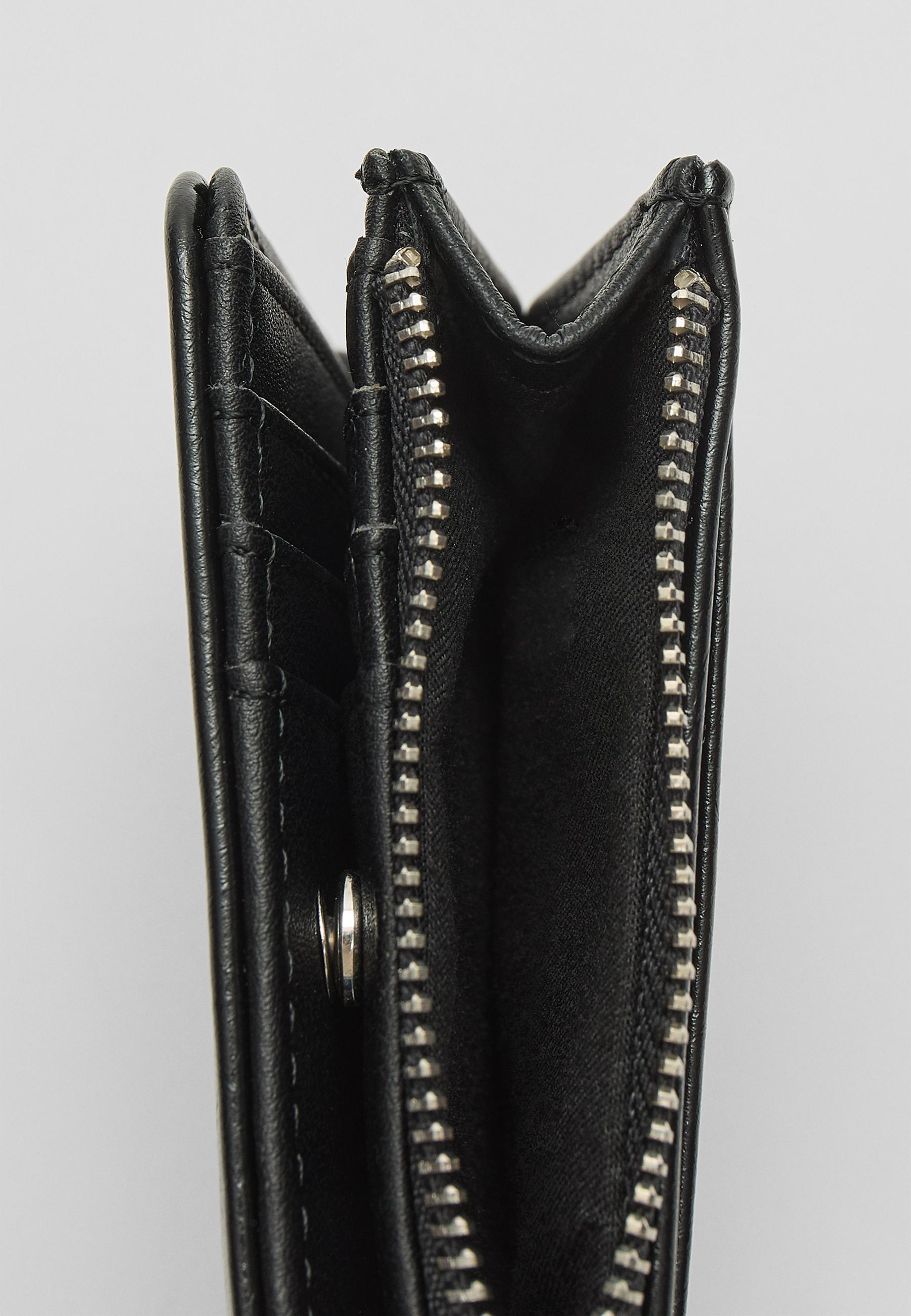 Basic zipped card holder purse — Black