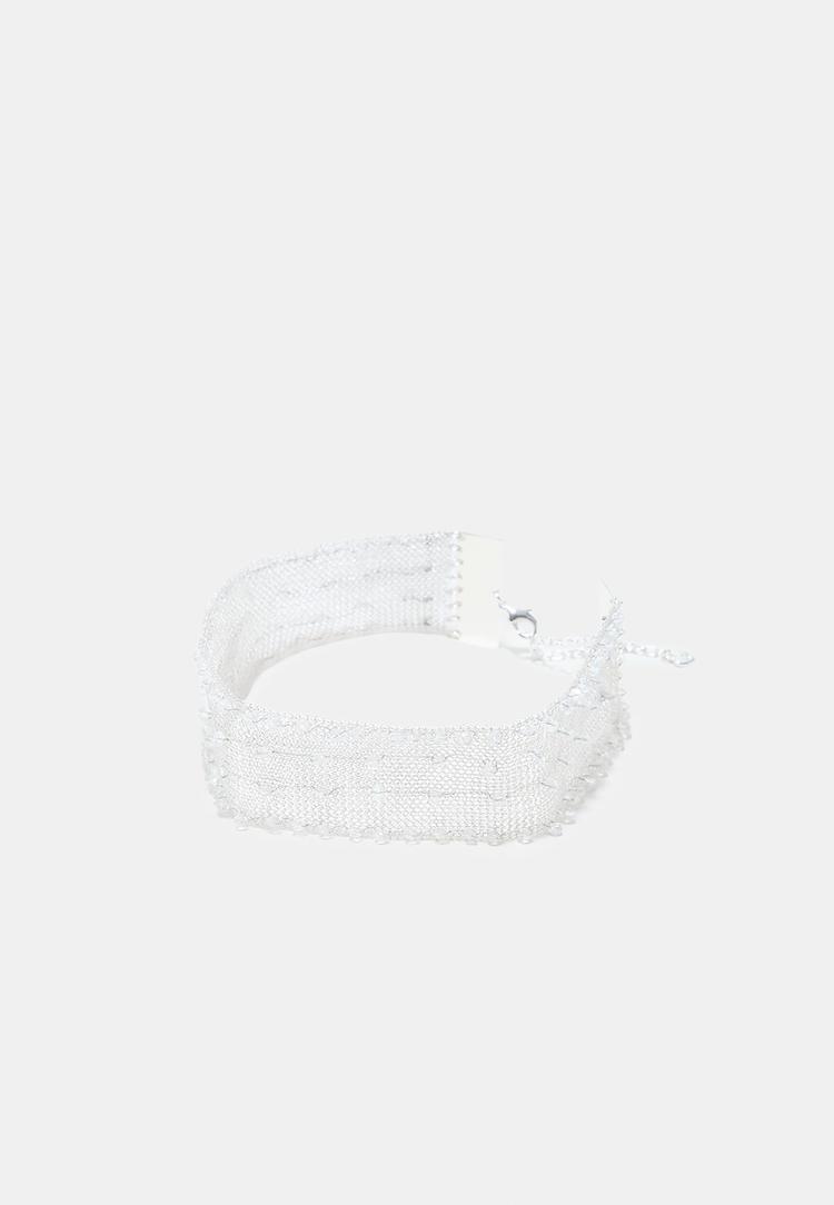 Stradivarius Choker Van Metaalgaas Grijs Os