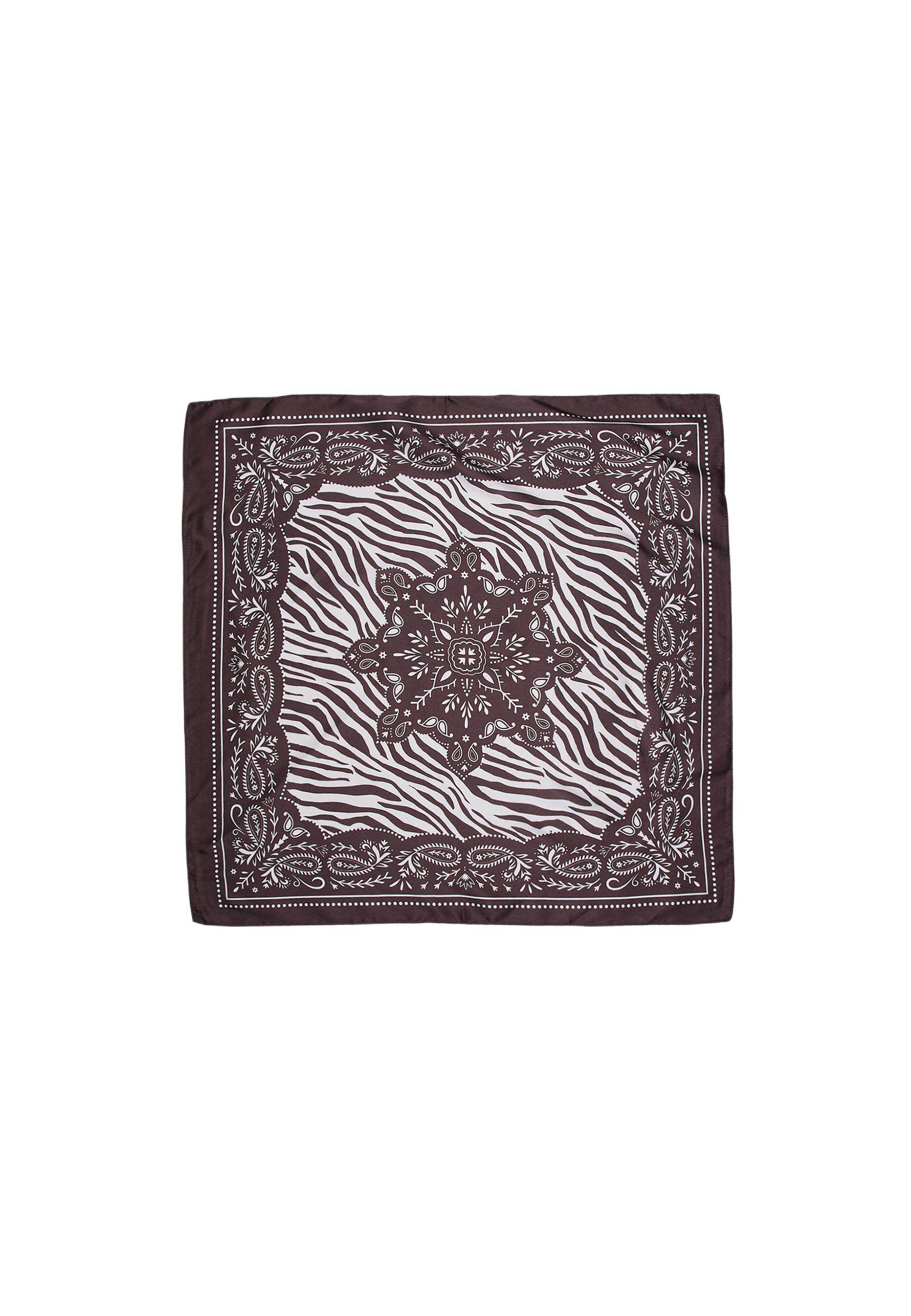 Printed scarf — Brown