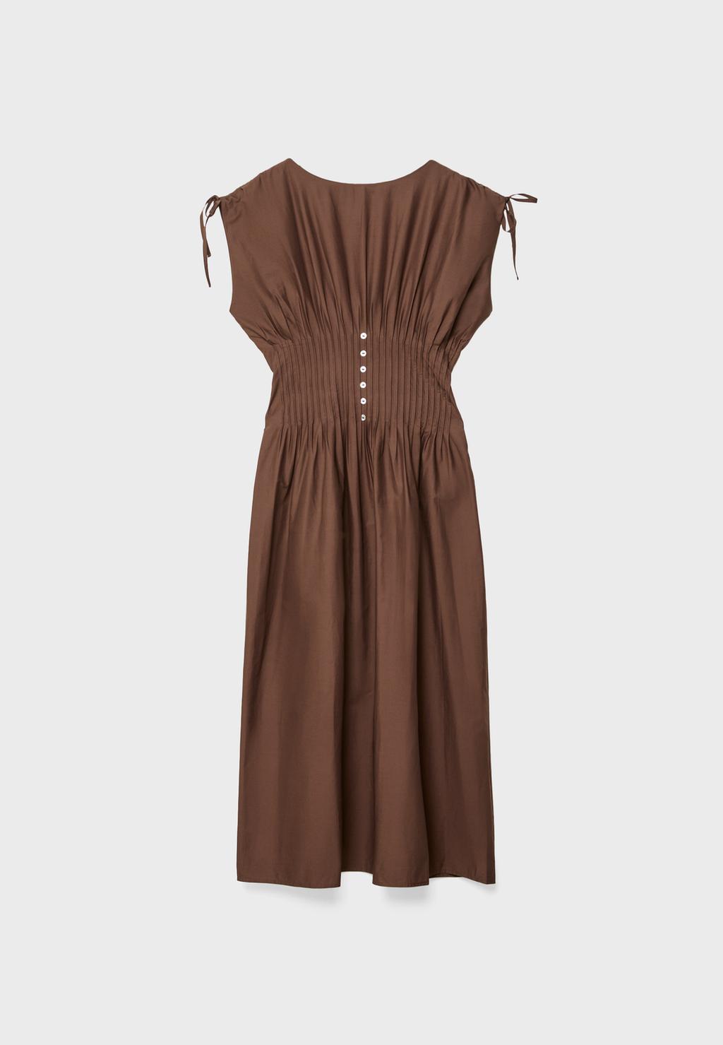 Robe midi plissée