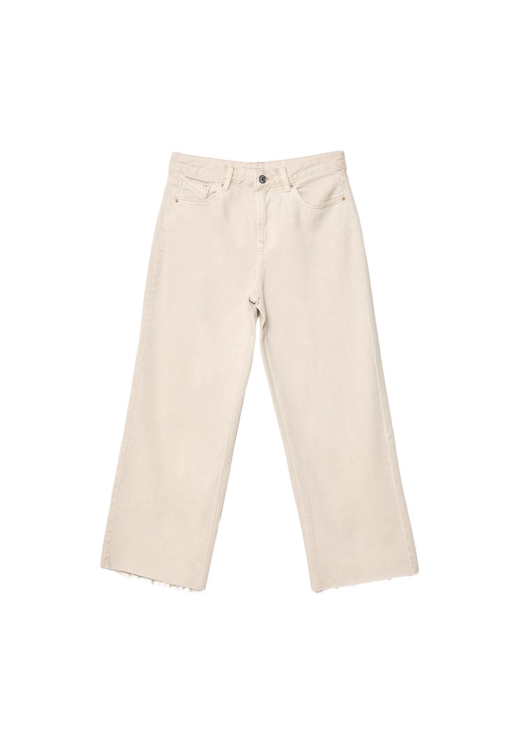 D96 Jeans straight cropped sarga