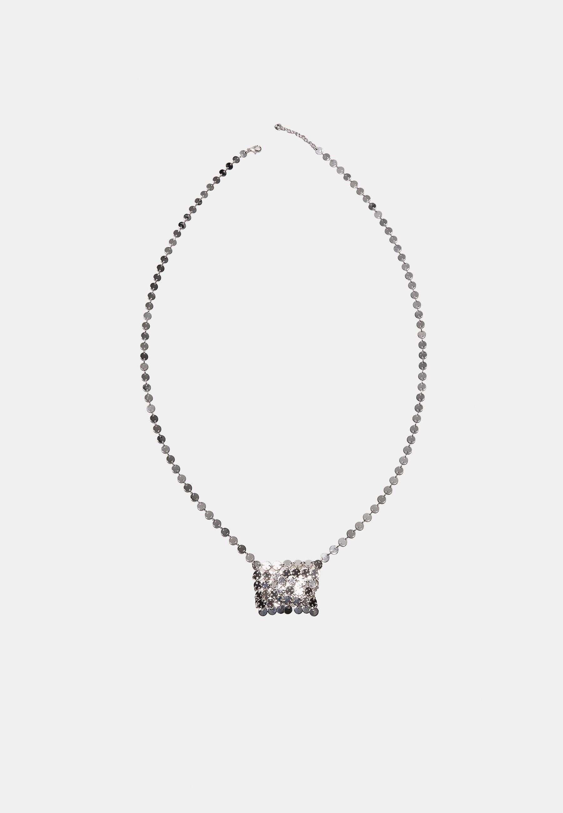 Metal örgü charm kolye - Görsel 4