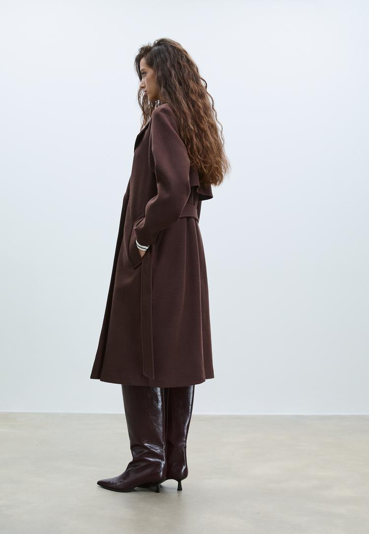 abrigo trench tacto suave