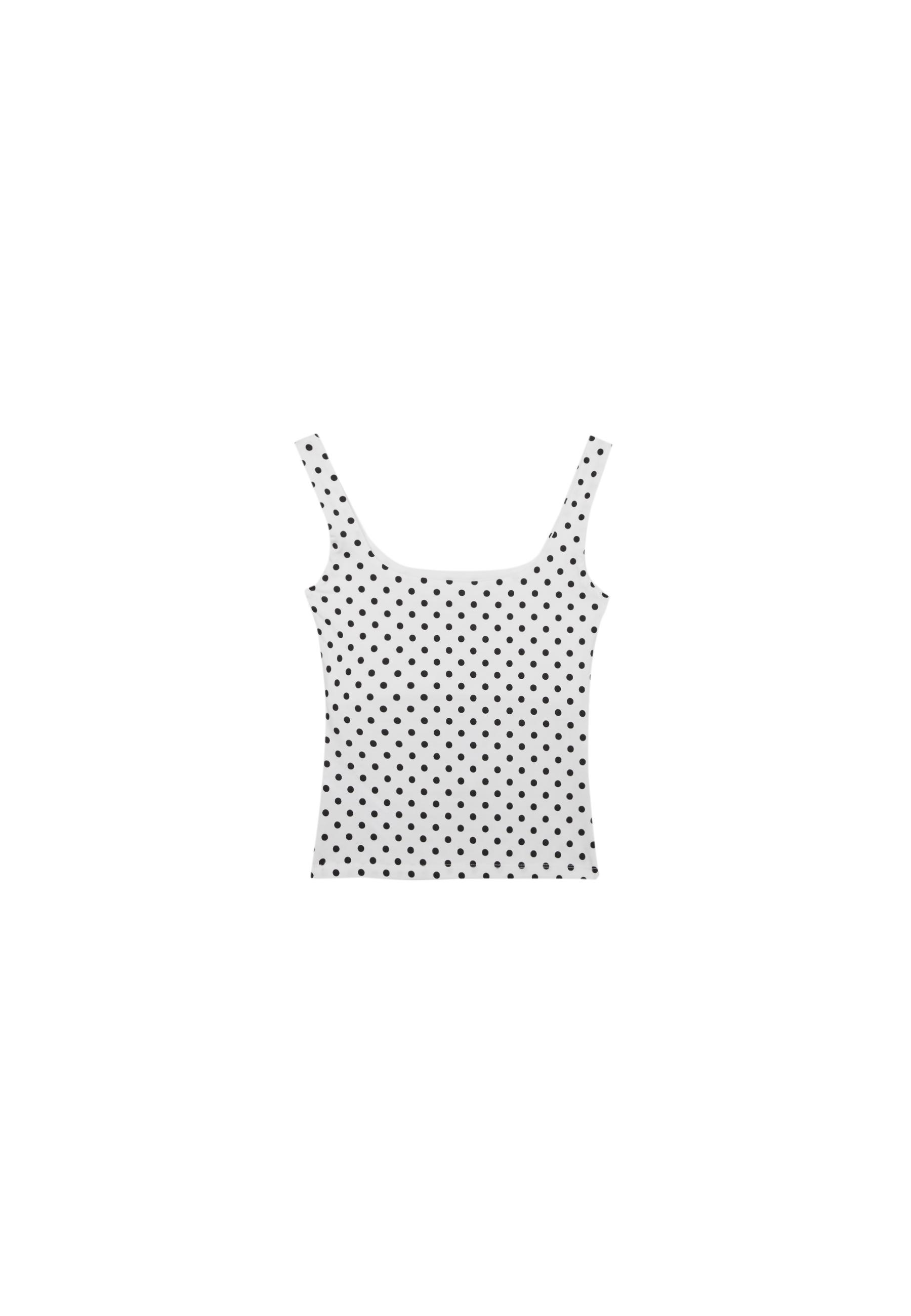 Wide strap top — GREY DENIM WASH