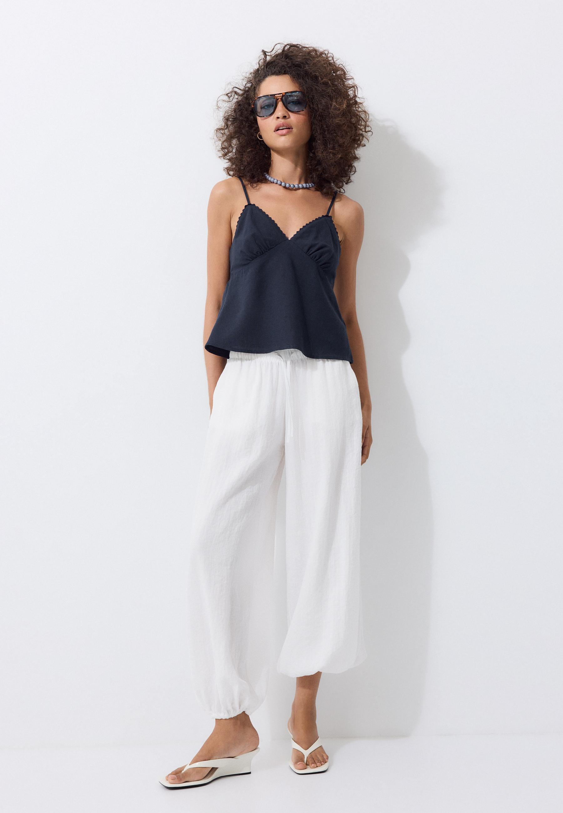 Thong wedge sandals — ECRU