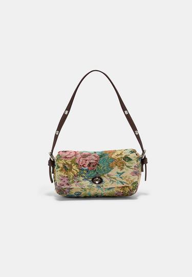Mini floral print bag — Ecru 1