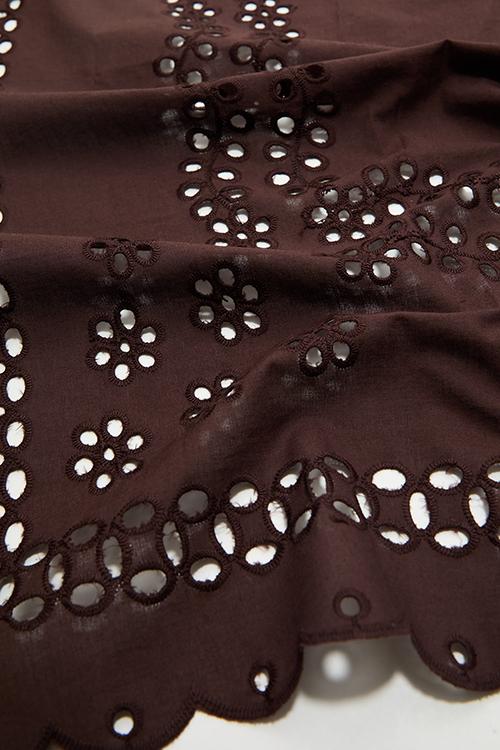 foulard en coton brode