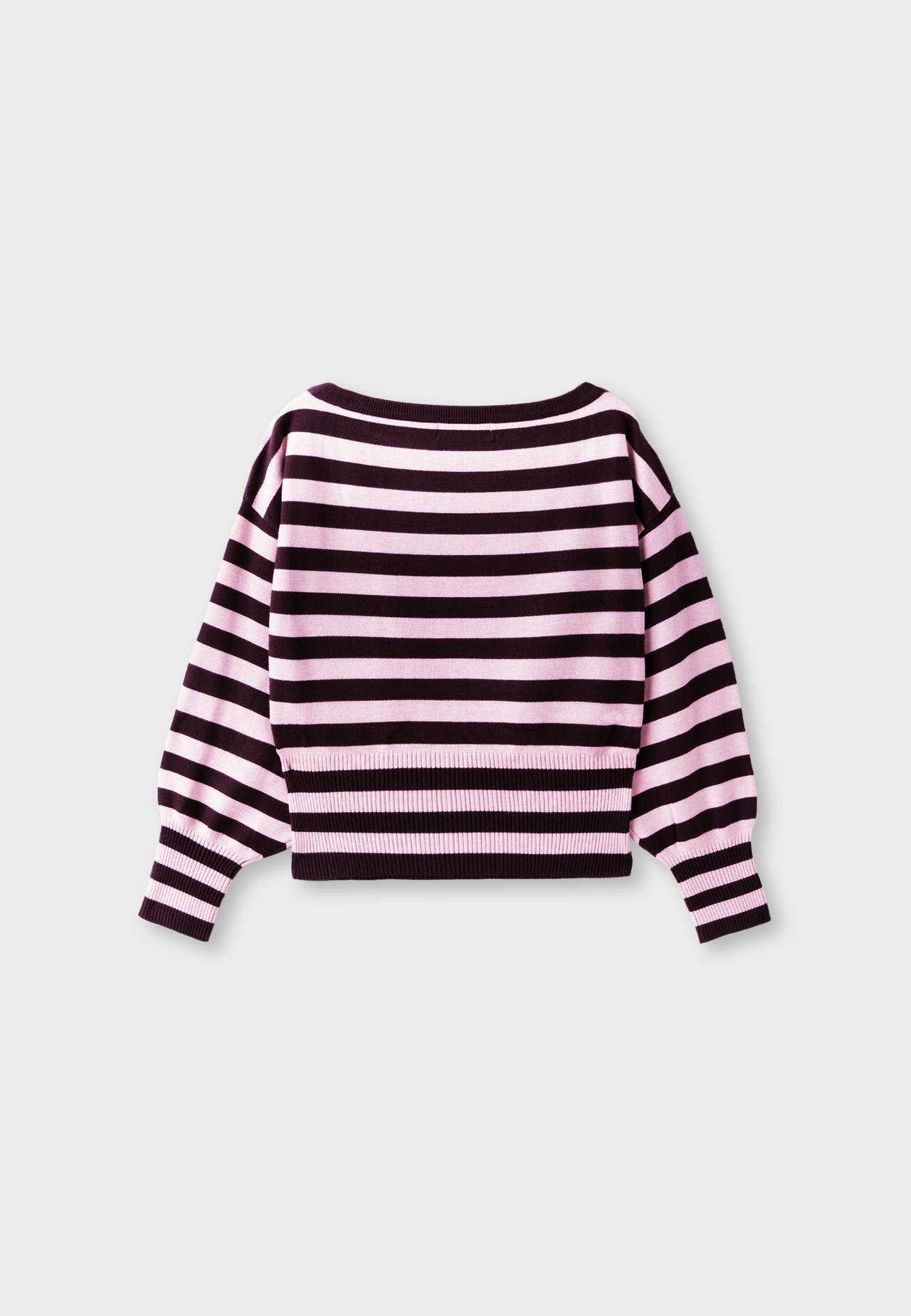 Asymmetric ribbed hem knit jumper — AUBERGINE