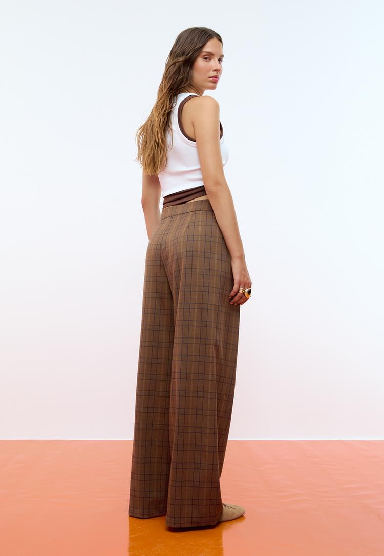 pantalon vestir pinzas cuadros