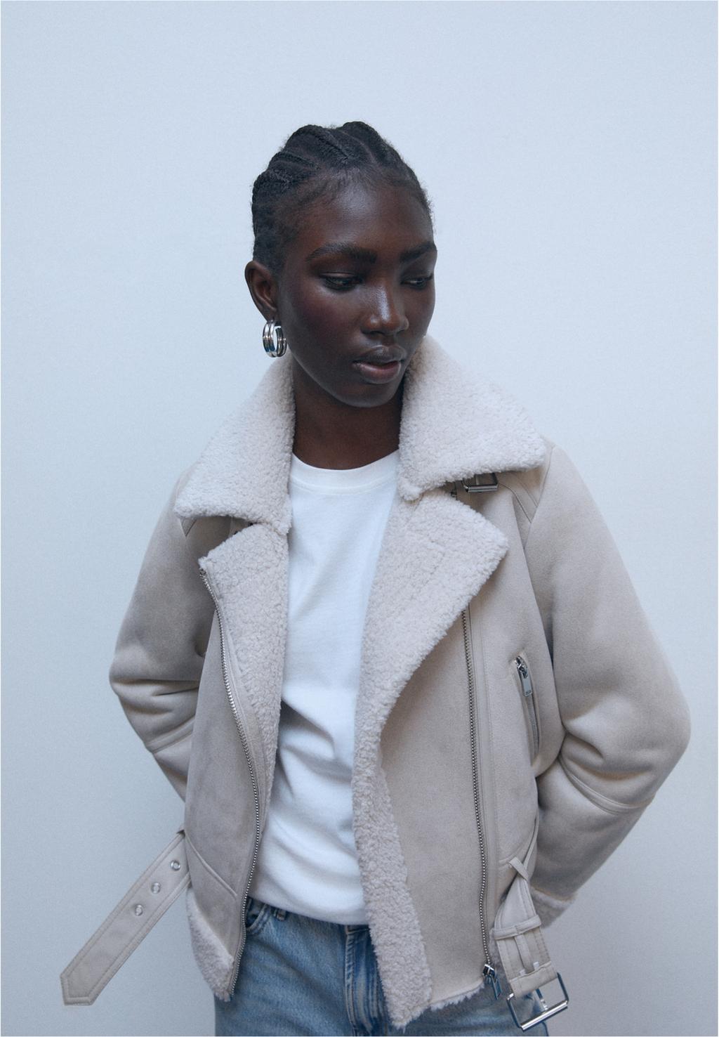 Cazadora biker doble faz efecto ante