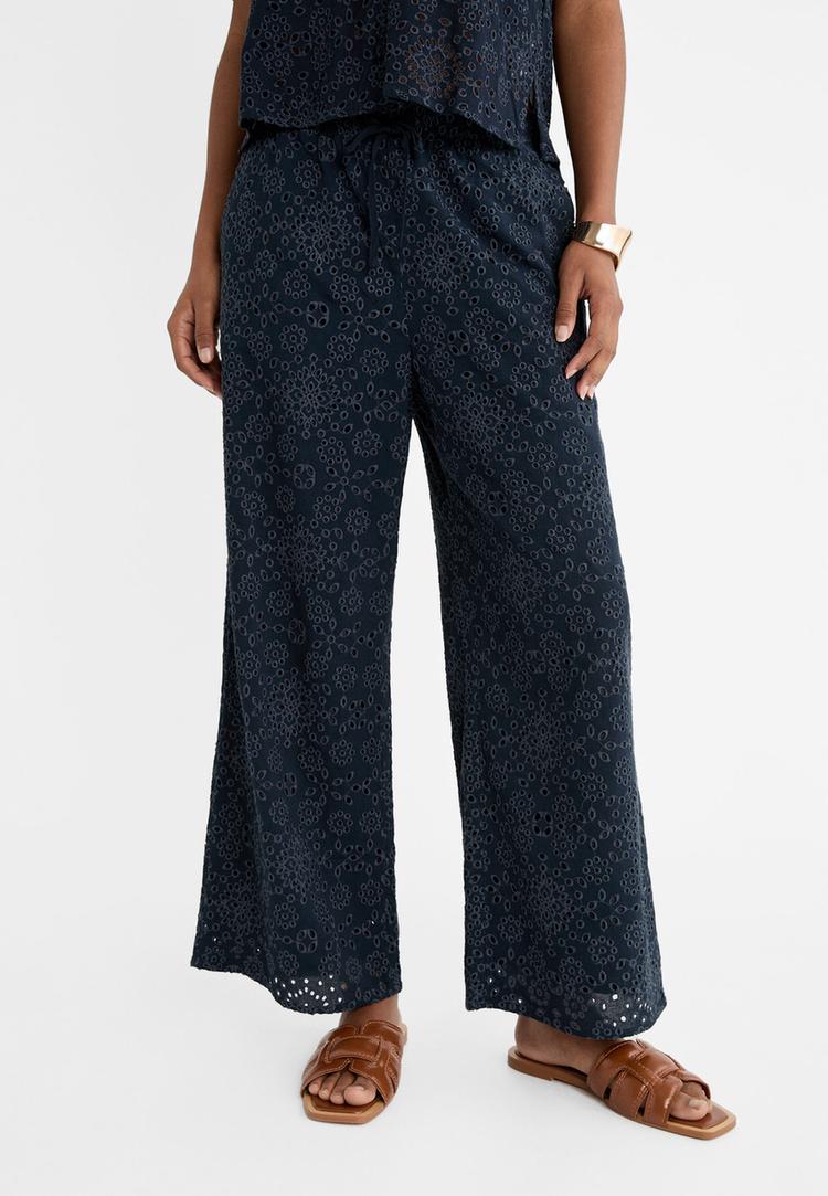 pantalon culotte bordado