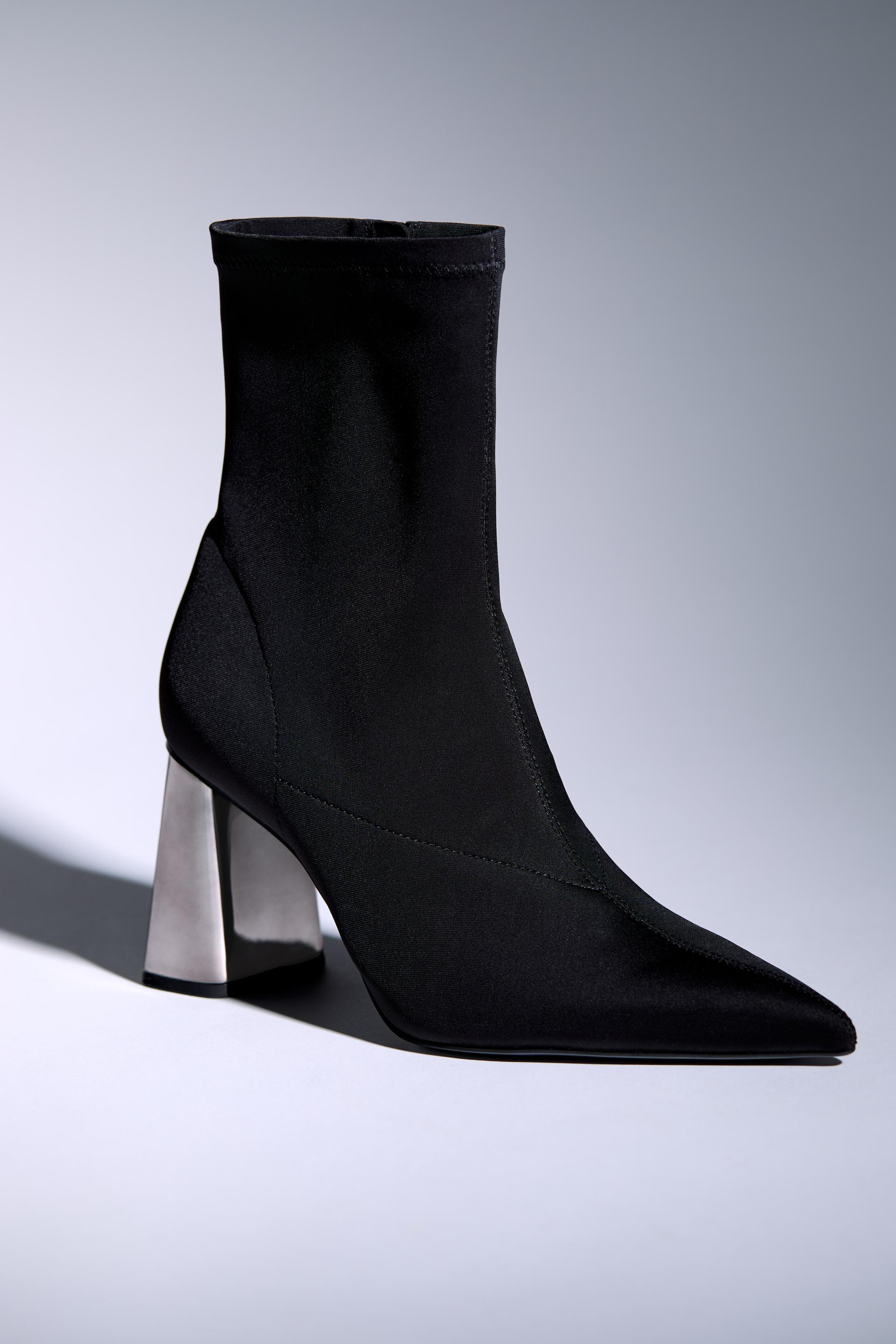 Neoprene-effect block heel ankle boots - Women's fashion | Stradivarius Romania
