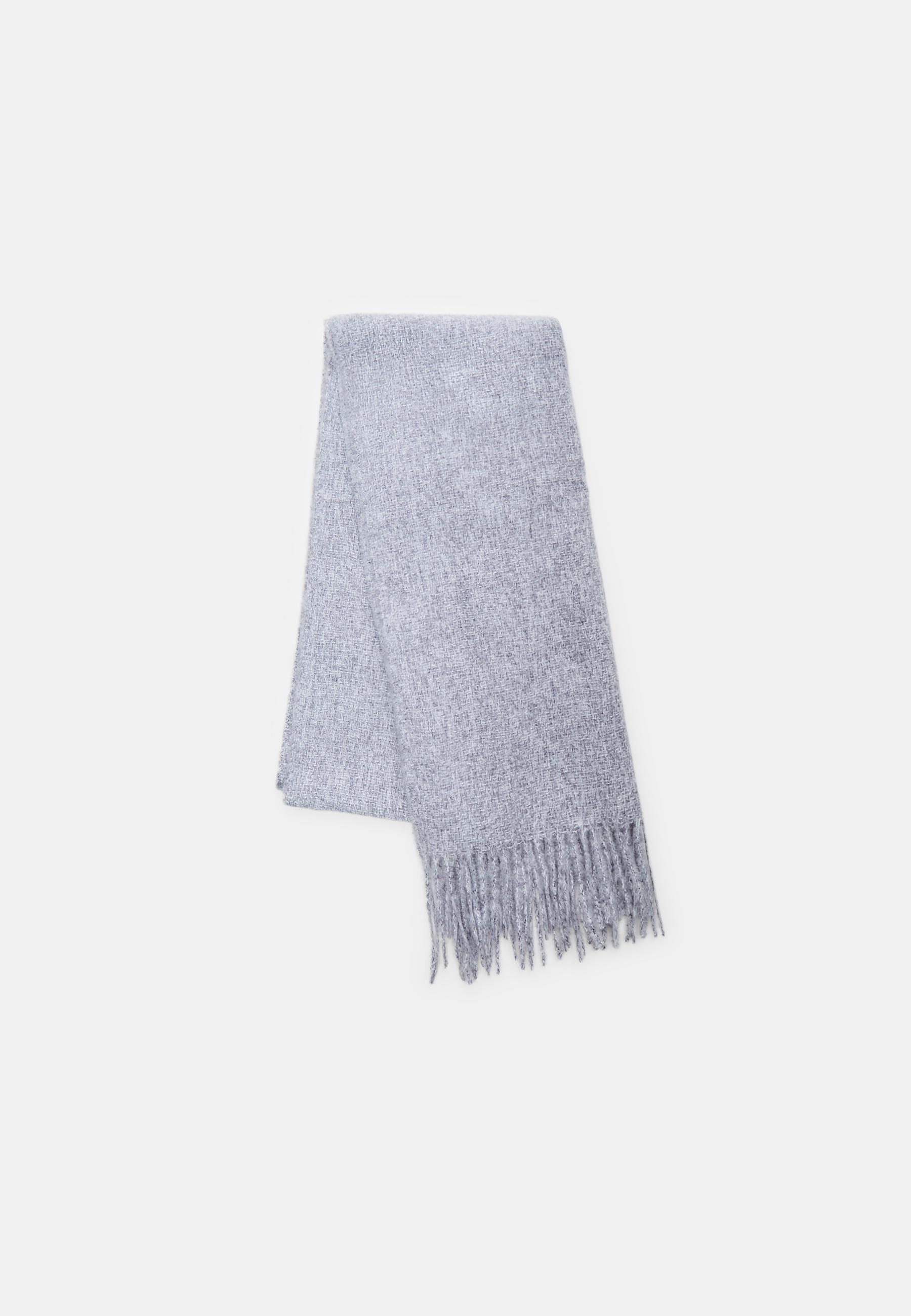 Brushed thread scarf — Grey melange
