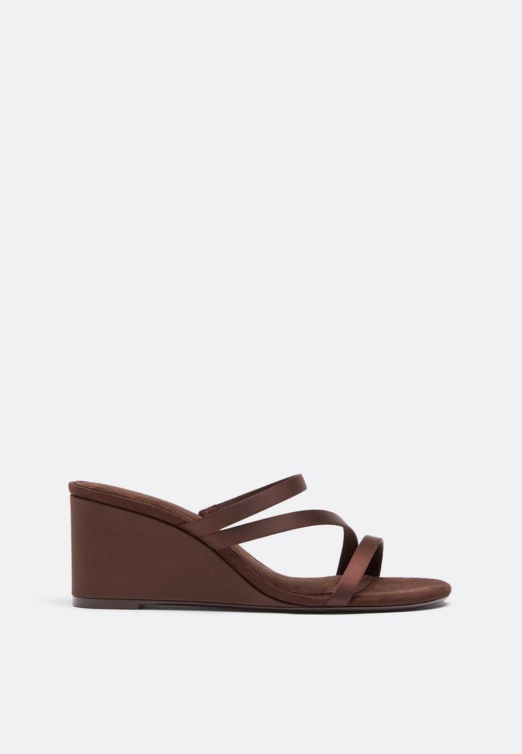 Stradivarius Sandale S Punom Petom I Platformom Smeđa 38