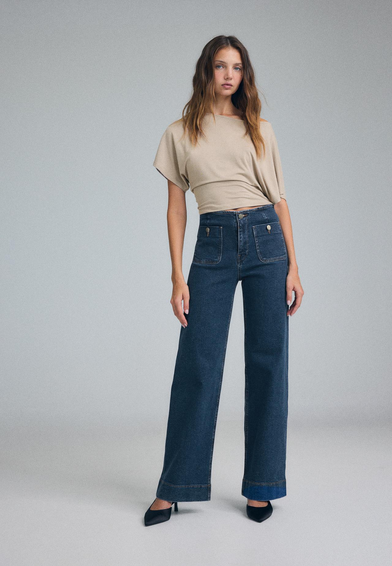 D77 Minimalist jeans with pockets — MEDIUM BLUE DENIM