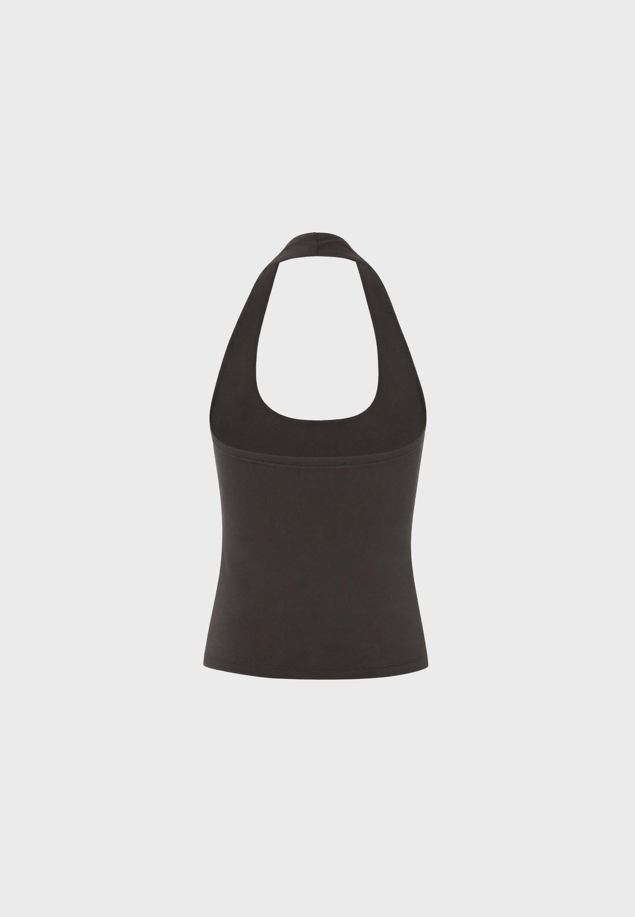 Halter neck top — Brown
