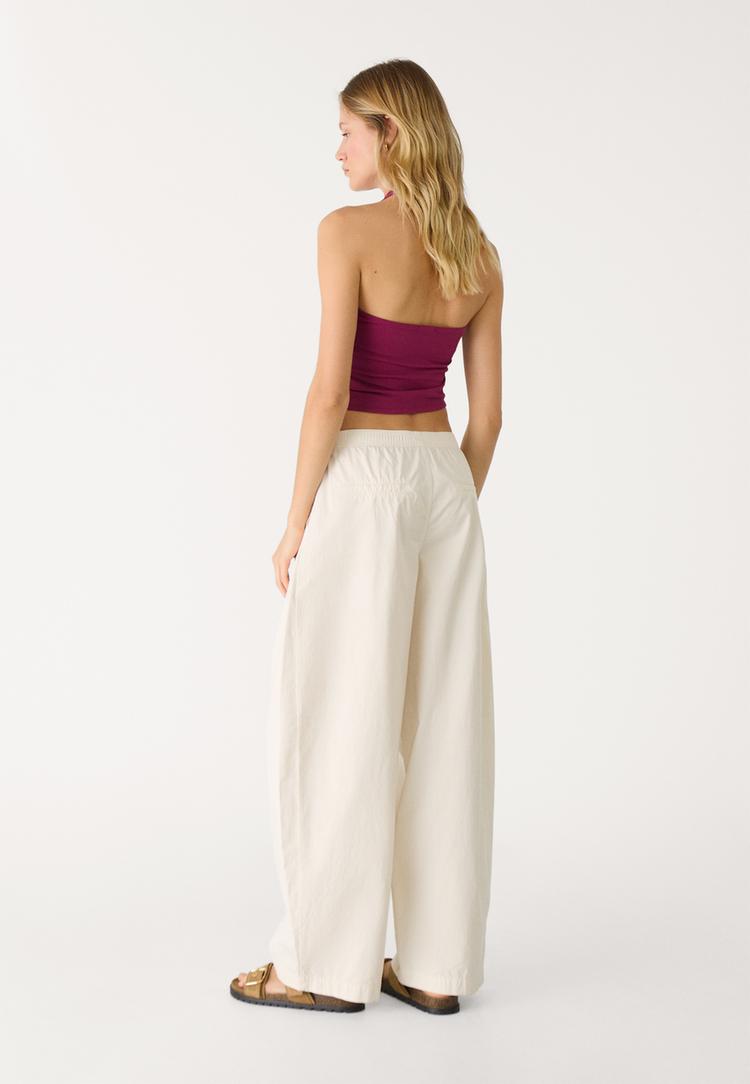 pantalon barrel costuras