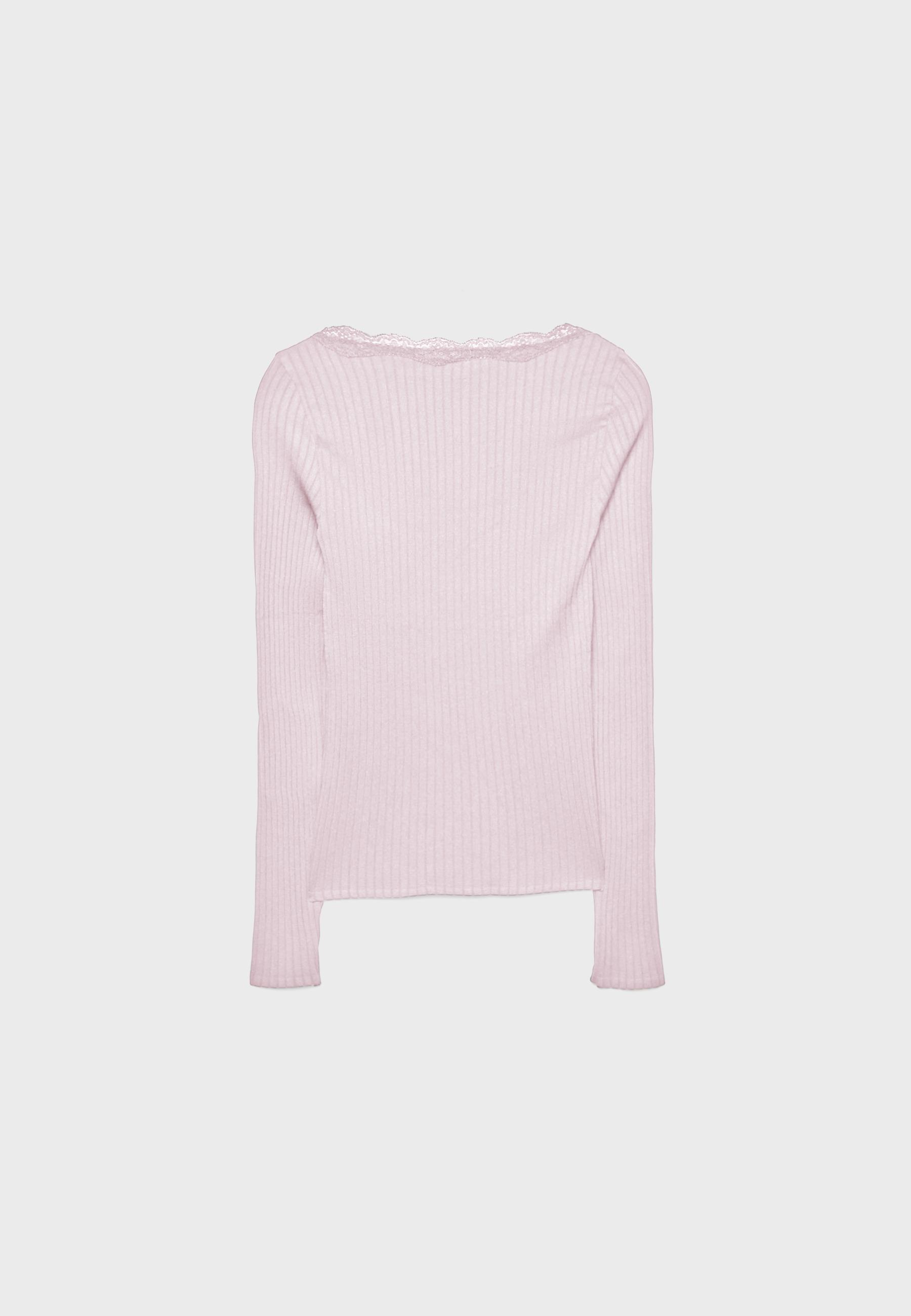 Seamless lace top — Salmon pink
